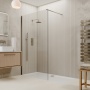 Valo Altitude Brushed Nickel 2000mm Wet Room Shower Screen