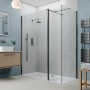 Valo Altitude Gunmetal 2000mm Walk-In Shower Enclosure with Return Panel