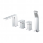 Vema Lys 4-Hole Bath Shower Mixer Tap Pillar Mounted - Chrome