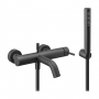 Vema Maira Bath Shower Mixer Tap with Shower Kit Wall Mounted - Matt Black