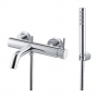 Vema Maira Bath Shower Mixer Tap with Shower Kit Wall Mounted - Chrome