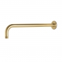 Vema Tiber Wall Mounted Shower Arm 400mm Length - Brushed Brass