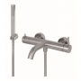 Vema Tiber Bath Shower Mixer Tap with Kit Wall Mounted - Stainless Steel