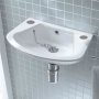 Verona Advantage Wall Mounted Cloakroom Basin 450mm Wide 2 Tap Hole