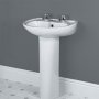 Verona Advantage Basin & Full Pedestal 500mm Wide 2 Tap Hole