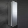 Verona Alcove Corner Mirrored Bathroom Cabinet 300mm Wide - Stainless Steel
