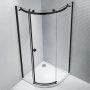 Verona Aquaglass+ Sphere Black Quadrant Shower Enclosure 900mm x 900mm - 8mm Glass