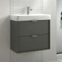 Verona Brivo 600mm 2-Drawer Wall Hung Vanity Unit with Basin