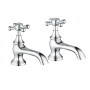 Verona Castello Chrome Basin Taps Pair