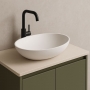 Verona Galvano Oval Solid Surface Sit-On Counter Top Basin 570mm Wide - 0 Tap Hole