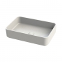 Verona Galvano Rectangle Solid Surface Sit-On Counter Top Basin 565mm Wide - 0 Tap Hole