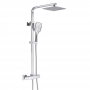 Verona Geo Bar Mixer Shower with Shower Kit + Fixed Head