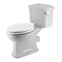 Verona Holborn Close Coupled Toilet with Lever Cistern - Soft Close Seat (Brushed Brass Fittings)