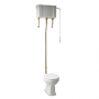 Verona Holborn High Level Toilet with Lever Cistern - Soft Close Seat (Brushed Brass Fittings)