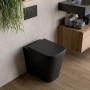 Verona Lovito Black Rimless Comfort Height Back to Wall Toilet (inc Soft Close Seat)