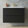 Verona Melanza 800mm Wall Hung 2-Drawer Vanity Unit with Basin