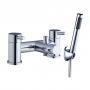 Verona Outline Bath Shower Mixer Tap Pillar Mounted Chrome