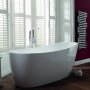Verona Pano Freestanding Slipper Bath 1795mm x 800mm - White