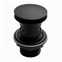 Verona Matt Black Slotted Press Top Basin Waste