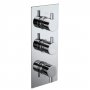 Verona Pure Concealed Thermostatic Shower Valve Triple Handle - Chrome