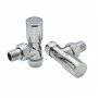 Verona Angled Standard Radiator Valves Pair - Chrome