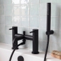 Verona Rivenza Matt Black Bath Shower Mixer Tap (inc Kit)
