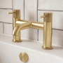 Verona Rivenza Fluted Brushed Brass Bath Filler Tap
