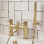 Verona Rivenza Fluted Brushed Brass Bath Shower Mixer Tap (inc Kit)