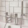 Verona Rivenza Fluted Chrome Bath Shower Mixer Tap (inc Kit)