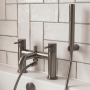 Verona Rivenza Fluted Gunmetal Bath Shower Mixer Tap (inc Kit)