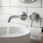 Verona Rivenza Fluted Chrome Wall Mounted Basin Mixer Tap