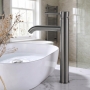 Verona Rivenza Gunmetal Tall High Rise Basin Mixer Tap