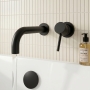 Verona Rivenza Matt Black Wall Mounted Bath Filler Tap