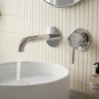 Verona Rivenza Chrome Wall Mounted Basin Mixer Tap