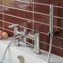 Verona Rovio Chrome Pillar Mounted Bath Shower Mixer Tap (inc Kit)