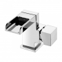 Verona Trac Waterfall Basin Mixer Tap with Sprung Waste - Chrome