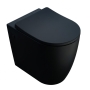 Verona Trevello Black Rimless Comfort Height Back to Wall Toilet (inc Soft Close Seat)