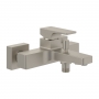 Villeroy & Boch Architectura Wall Mounted Square Bath Shower Mixer Tap - Brushed Nickel Matt