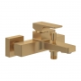 Villeroy & Boch Architectura Wall Mounted Square Bath Shower Mixer Tap - Brushed Gold