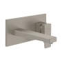 Villeroy & Boch Architectura Wall Mounted Basin Mixer Tap with Back Plate and Slotted Waste - Brushed Nickel Matt