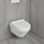 Villeroy & Boch Architectura Round Rimless TwistFlush[e3] Wall Hung Toilet White Alpin - Soft Close Seat