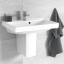 Villeroy & Boch Avento Compact Basin and Semi Pedestal 550mm Wide - 1 Tap Hole