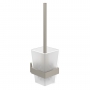 Villeroy & Boch Elements Striking Toilet Brush and Holder - Brushed Nickel Matt