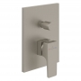 Villeroy & Boch Architectura Rectangular Concealed Shower Valve with Diverter Single Handle - Brushed Nickel Matt