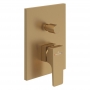 Villeroy & Boch Architectura Rectangular Concealed Shower Valve with Diverter Single Handle - Brushed Gold