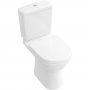 Villeroy & Boch O.novo Open Back Close Coupled Toilet with Push Button Cistern - Soft Close Seat
