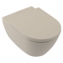 Villeroy & Boch Subway 2.0 Rimless Washdown Wall Hung Toilet and Soft Close Seat - Almond