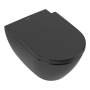 Villeroy & Boch Subway 2.0 Rimless Washdown Wall Hung Toilet and Soft Close Seat - Pure Black