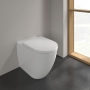 Villeroy & Boch Subway 3.0 Rimless Back to Wall Toilet with TwistFlush White Alpin - Soft Close Seat