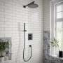 Villeroy & Boch Universal Dual Concealed Mixer Shower with Shower Handset and Round Fixed Head - Matt Black